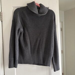 525 America Charcoal Cowl Neck Sweater